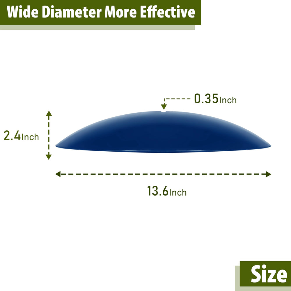 andergi Bird Feeder Dome Guard 13-inch blue model side view