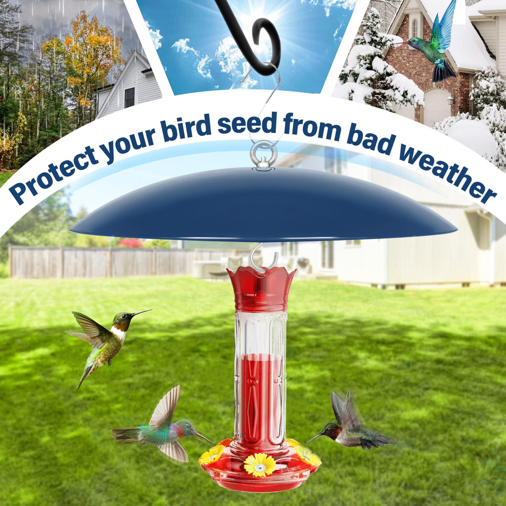 andergi Bird Feeder Dome Guard protecting bird food from rain