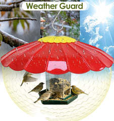 andergi bird feeder shade dome cover installation with hooks