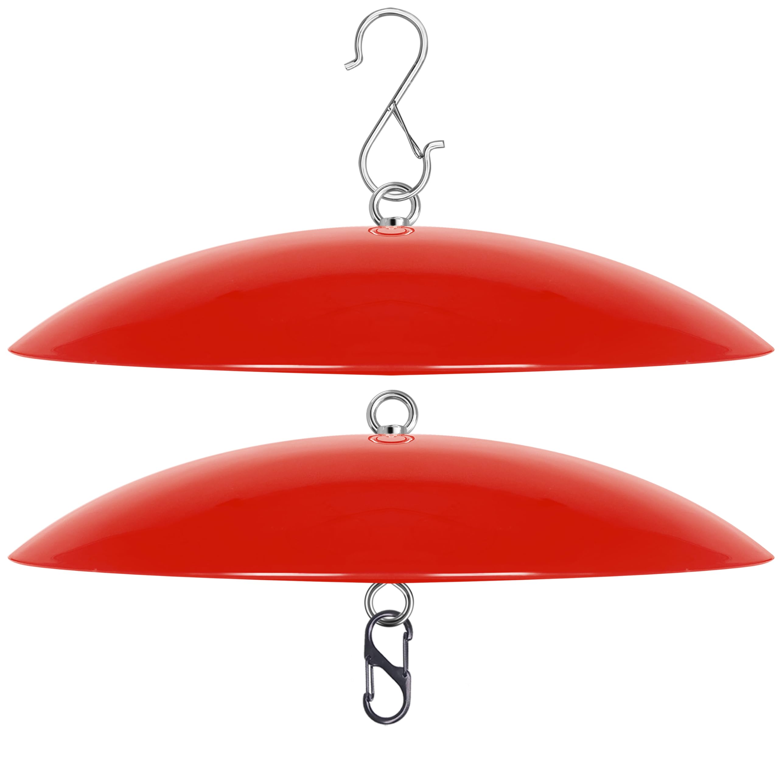 andergi Hummingbird Feeder Dome Guard bright red front view
