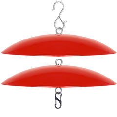 andergi Hummingbird Feeder Dome Guard bright red front view
