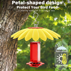 andergi hummingbird feeder shade dome cover in garden setting