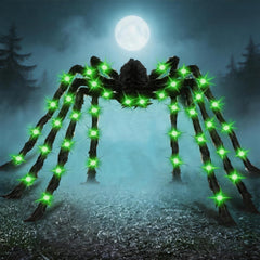 Anditoy 6.6ft Giant Halloween Light Up Spider front view