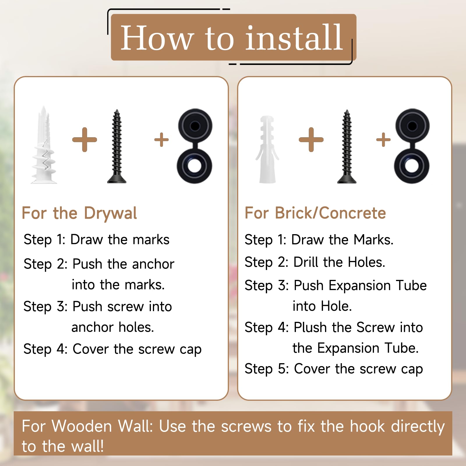 AnDock ceiling hooks in outdoor garden setting