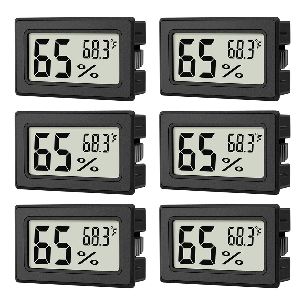 ANFBYOH Mini Hygrometer Indoor Humidity Meter front view, black