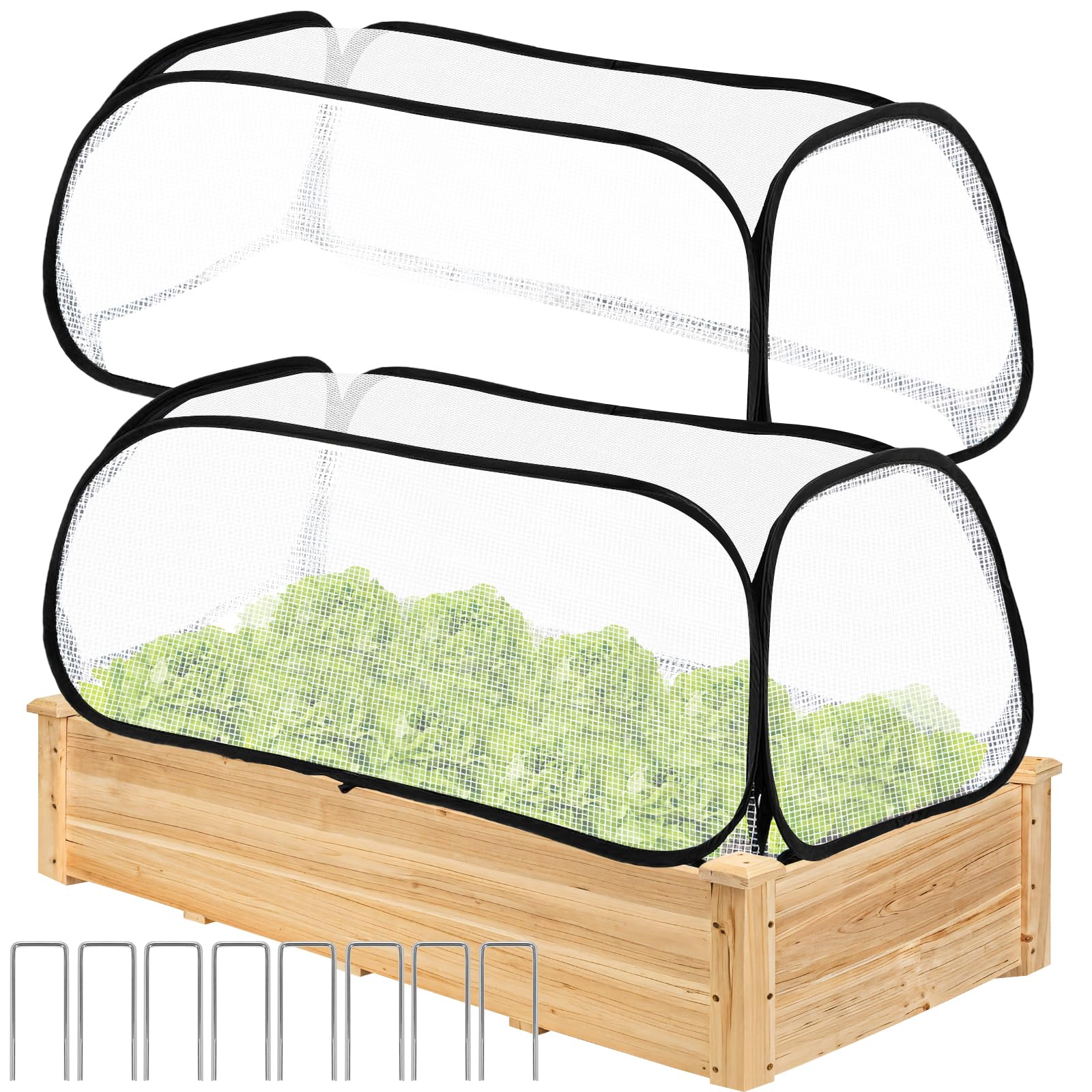 ANGAR 2 Pack Garden Covers for Raised Beds, front view