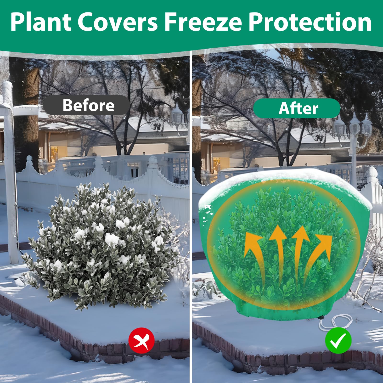 ANGAR plant covers displaying breathable fabric