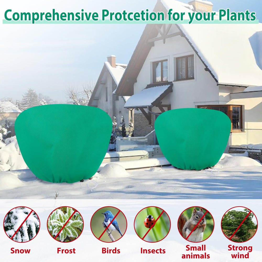 ANGAR plant covers in green color outdoors