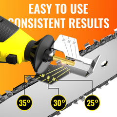 Angle guide attachment for EzzDoo Electric Chainsaw Sharpener Kit