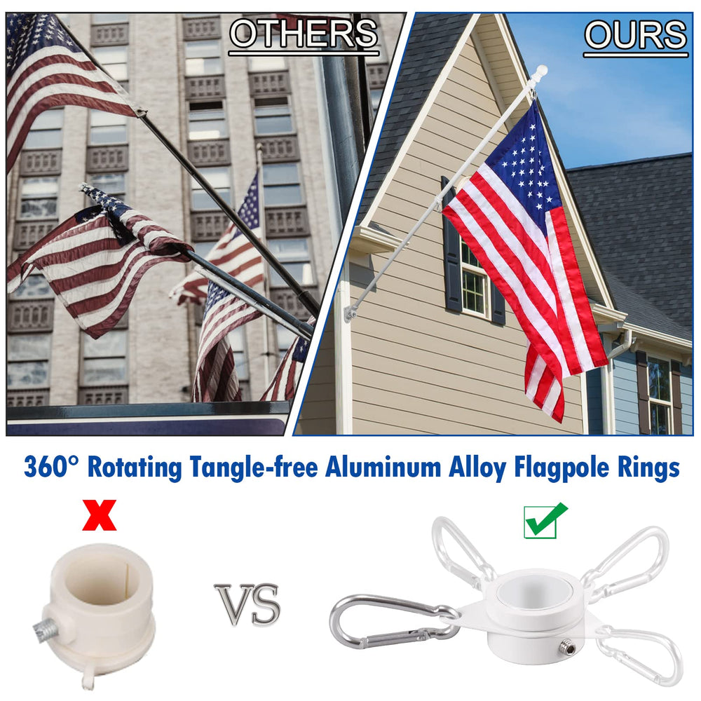 Angle view of BONWIN 6FT flag pole holder