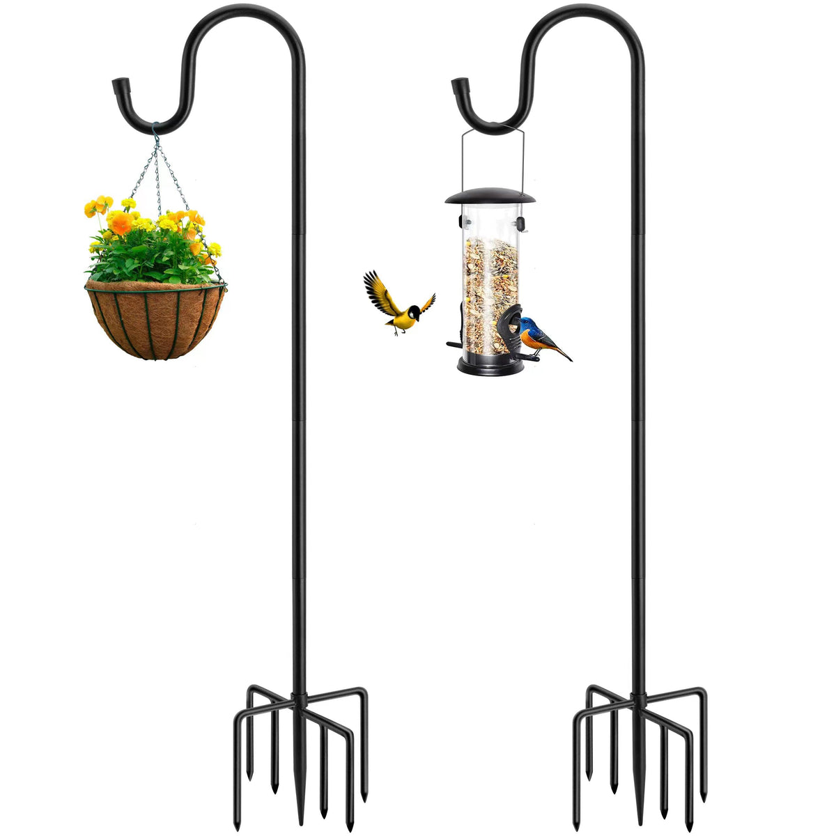 ANIDEER 60-inch Heavy Duty Bird Feeder Pole front view