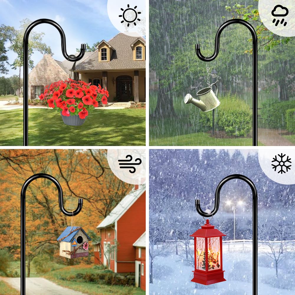 ANIDEER shepherd's hook in a garden setting