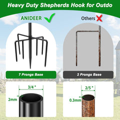 ANIDEER Shepherd's Hook with bird feeder hanging