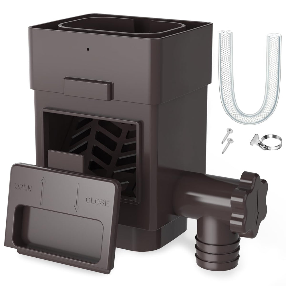 Anivia Rain Barrel Diverter Kit brown model with removable filter