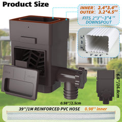 Anivia Rain Barrel Diverter Kit components including hose and screws