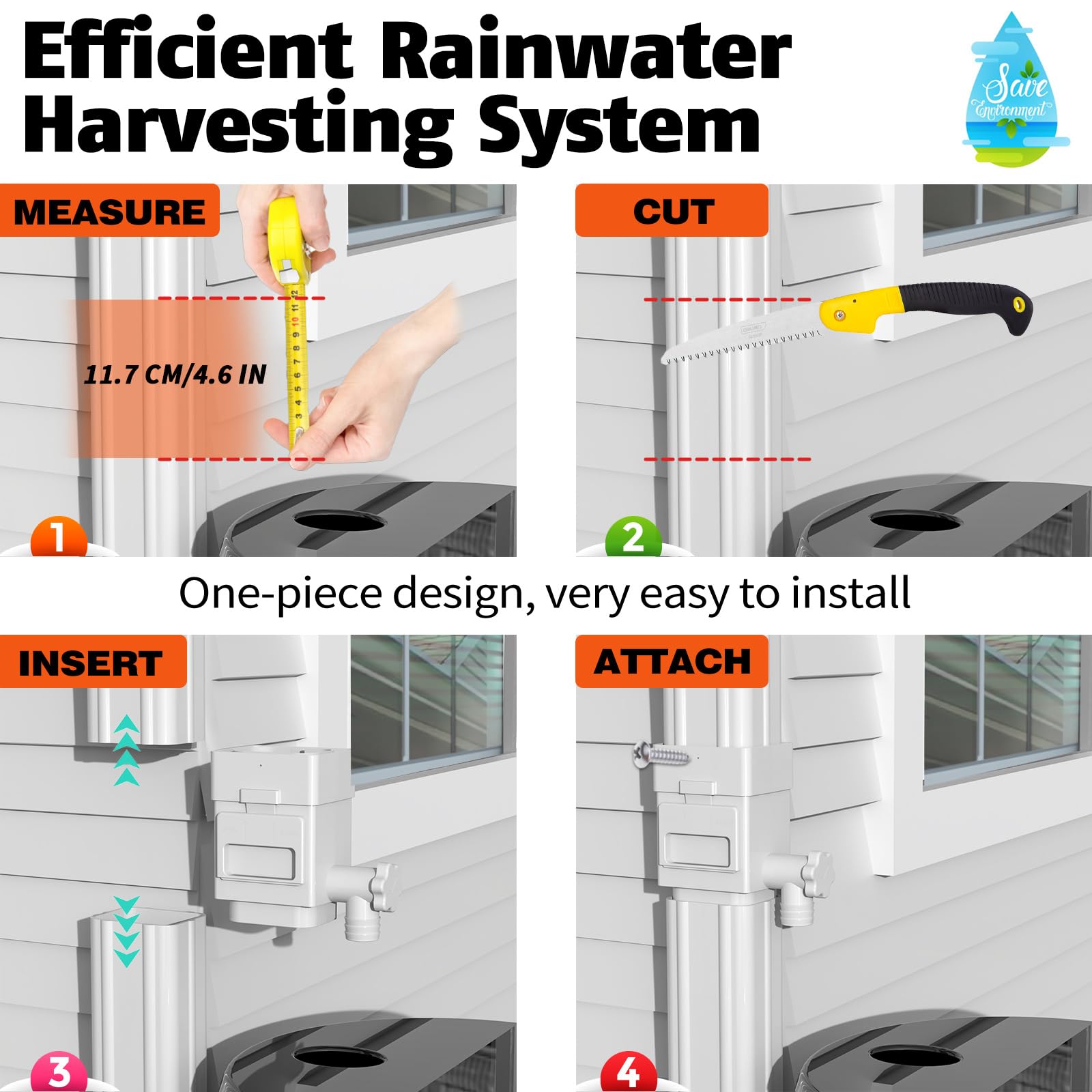 Anivia Rain Barrel Diverter Kit side view