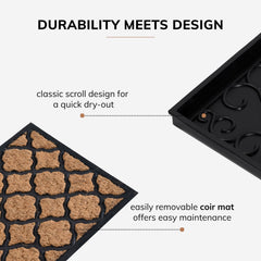 Anji Mountain Boot Storage Mat displaying coir insert detail