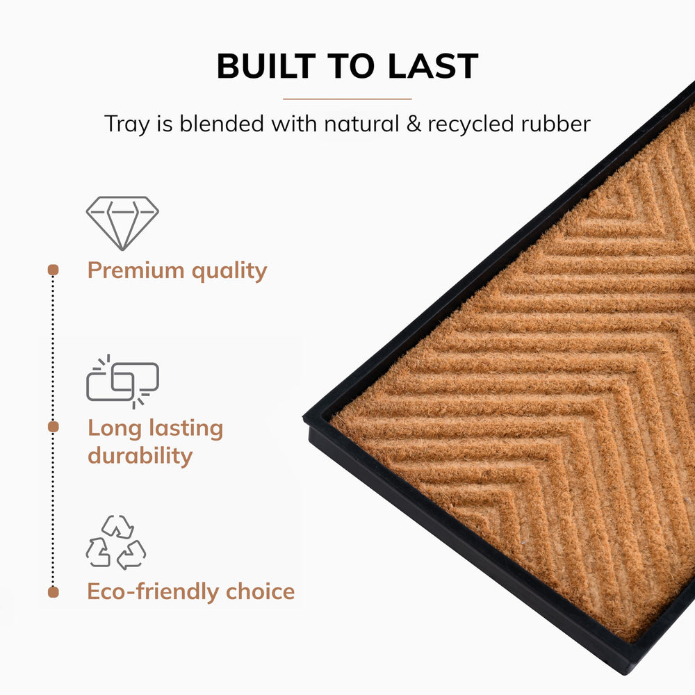 Anji Mountain Rubber Boot Tray in a mudroom setting