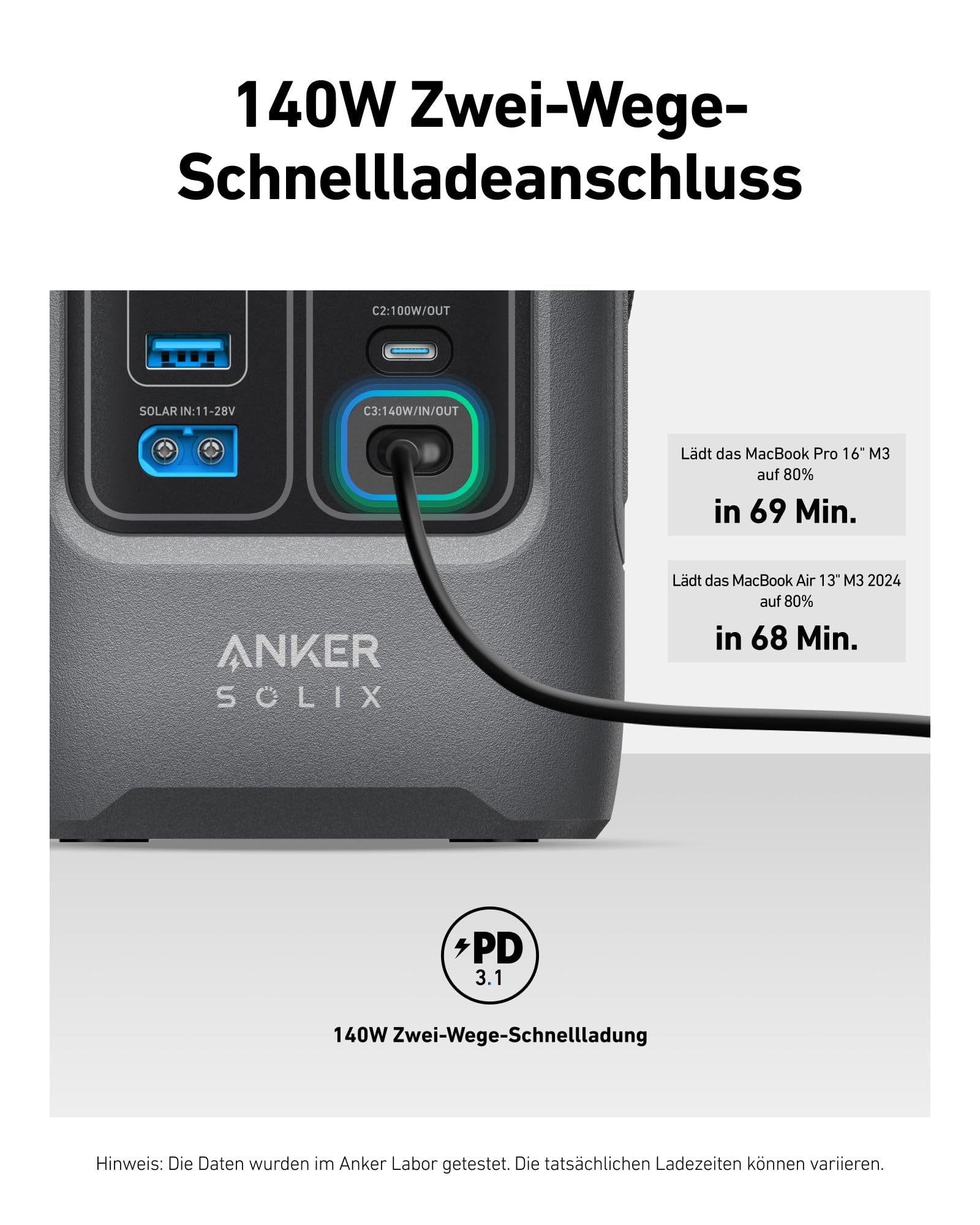 Anker SOLIX C200 power station in outdoor setting