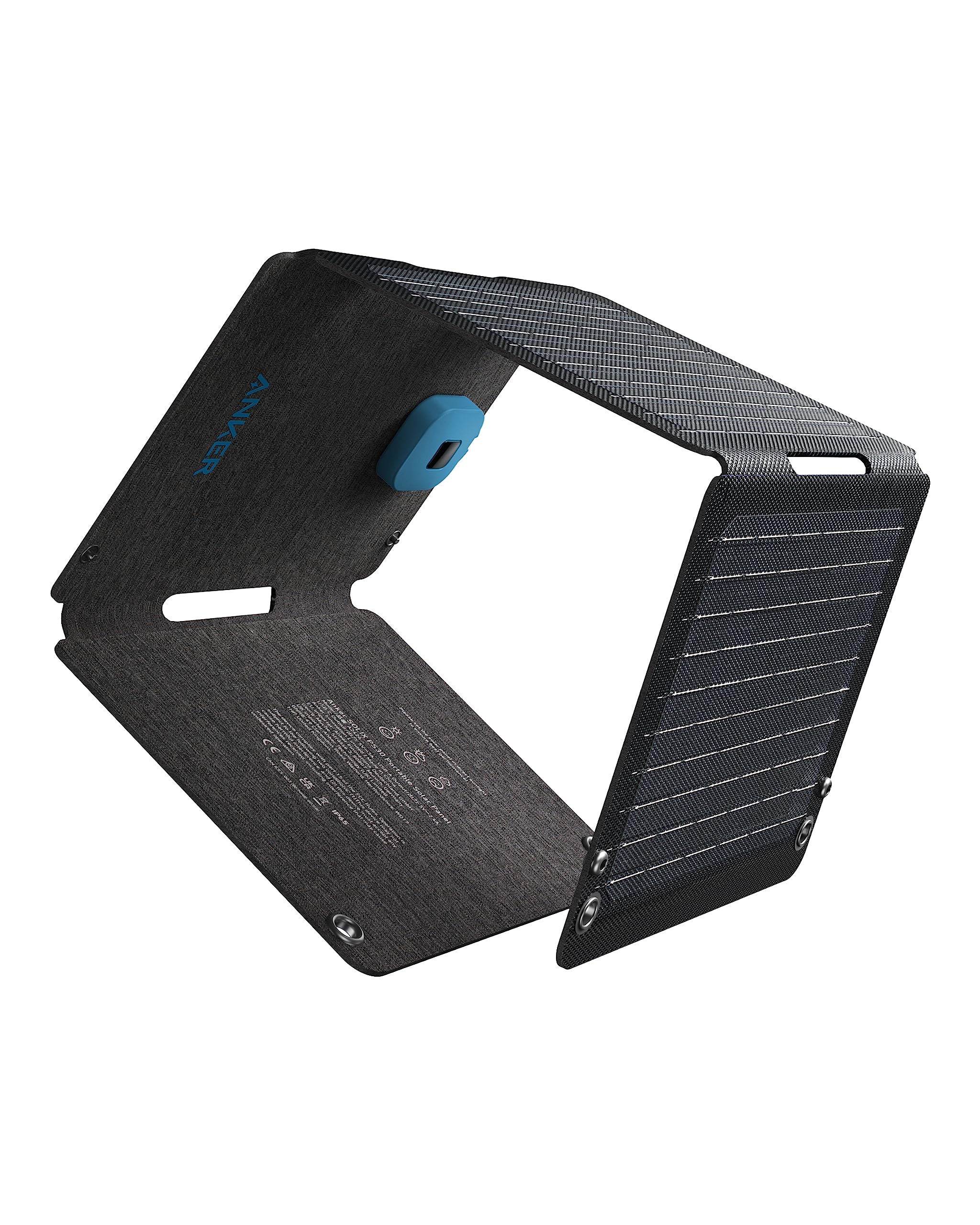 Anker SOLIX PS30 Portable Solar Panel front view, grey