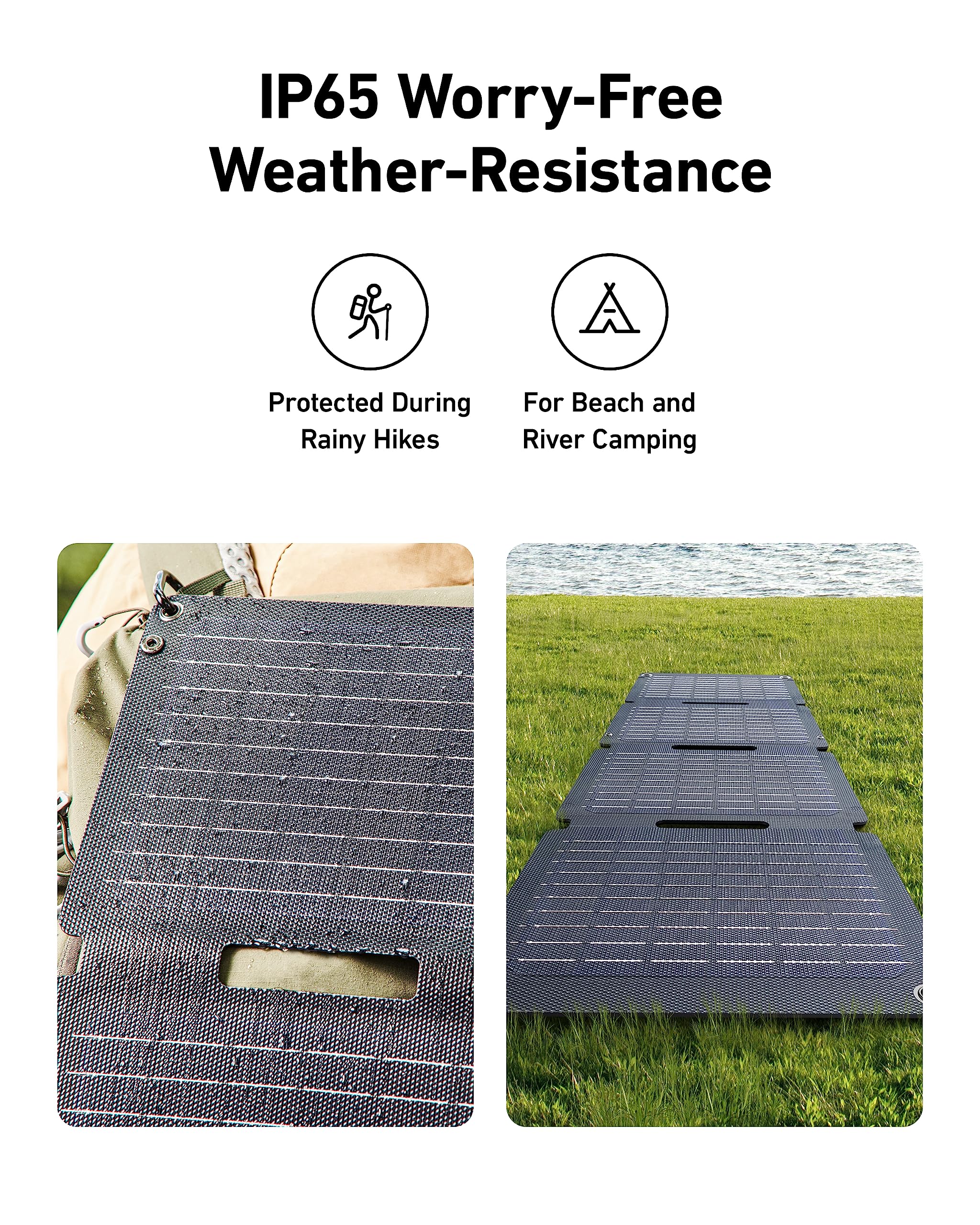 Anker SOLIX PS30 Portable Solar Panel in outdoor setting