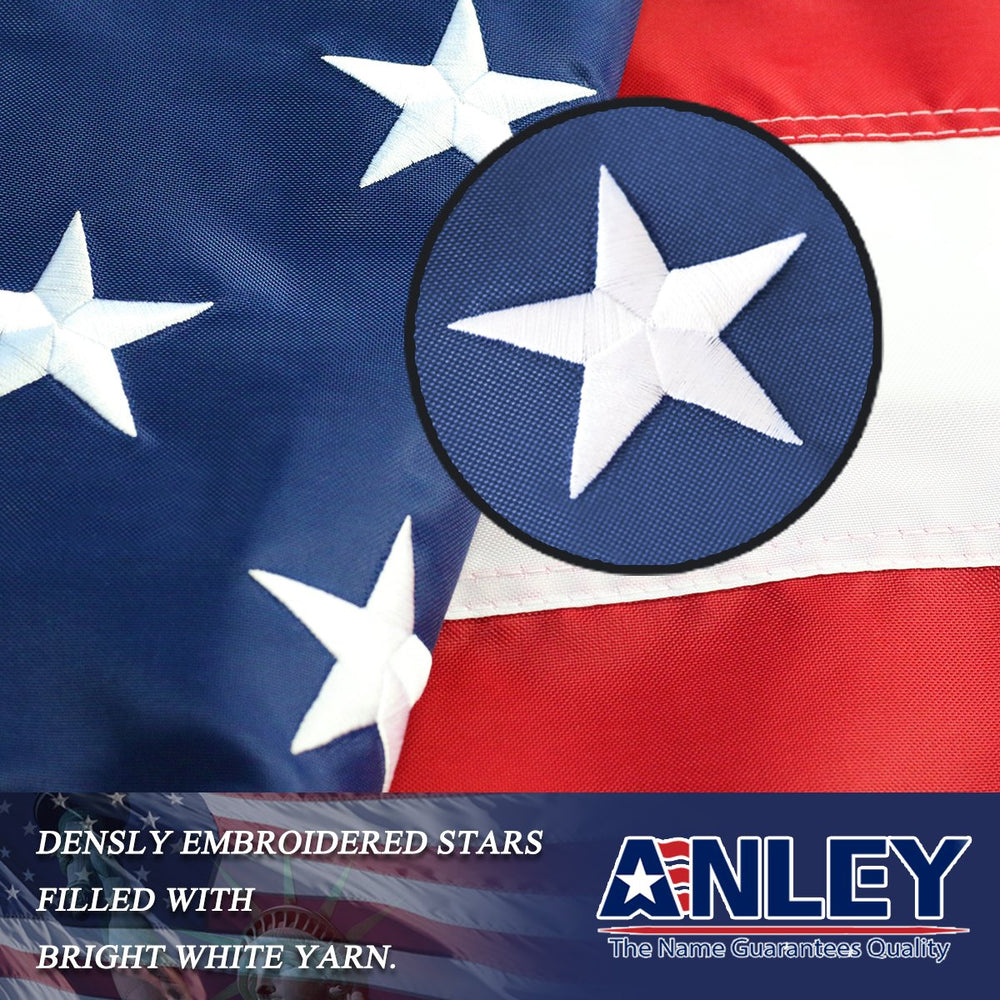 Anley 3x5 Ft American Flag flying outdoors