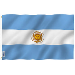 Anley 3x5 Ft Argentina Flag front view with vivid colours