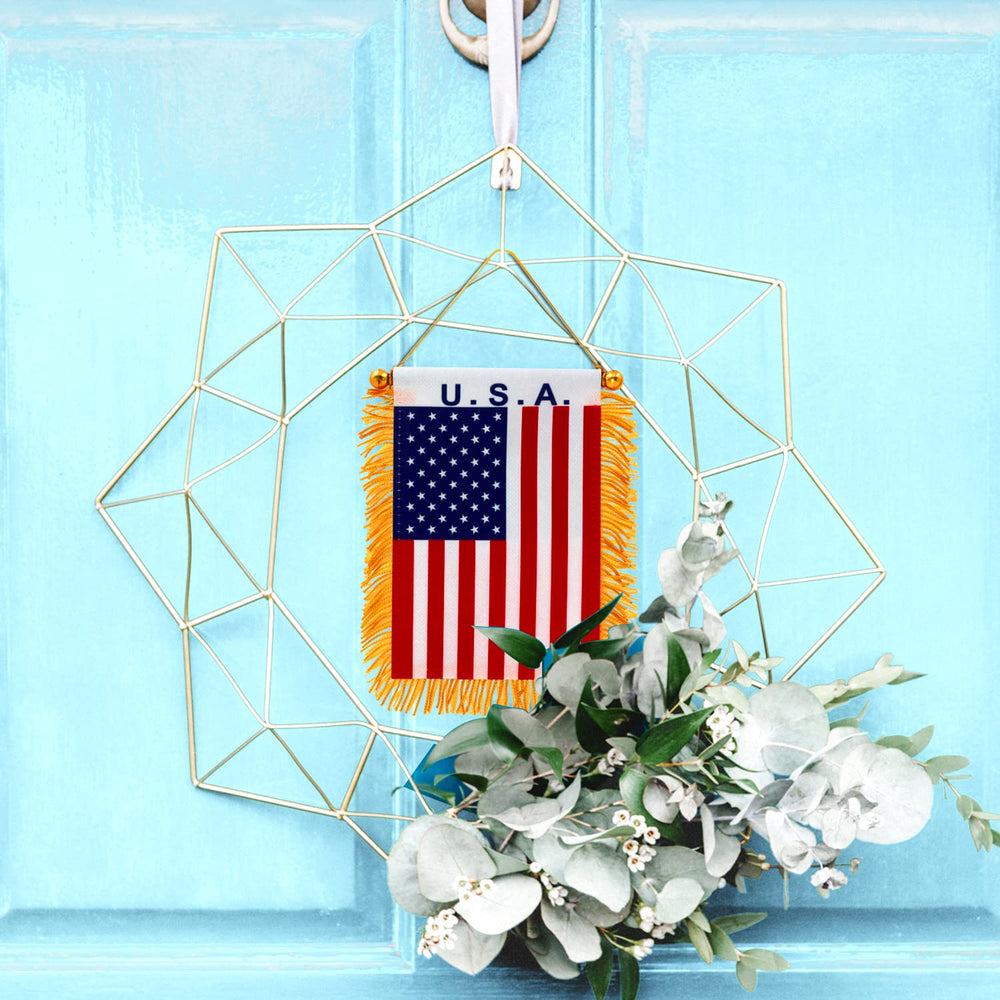 Anley 4 X 6 Inch American Fringy Flag bright colours in sunlight
