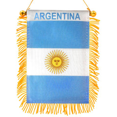 Anley 4 x 6 inch Argentina flag front view with fringed edges