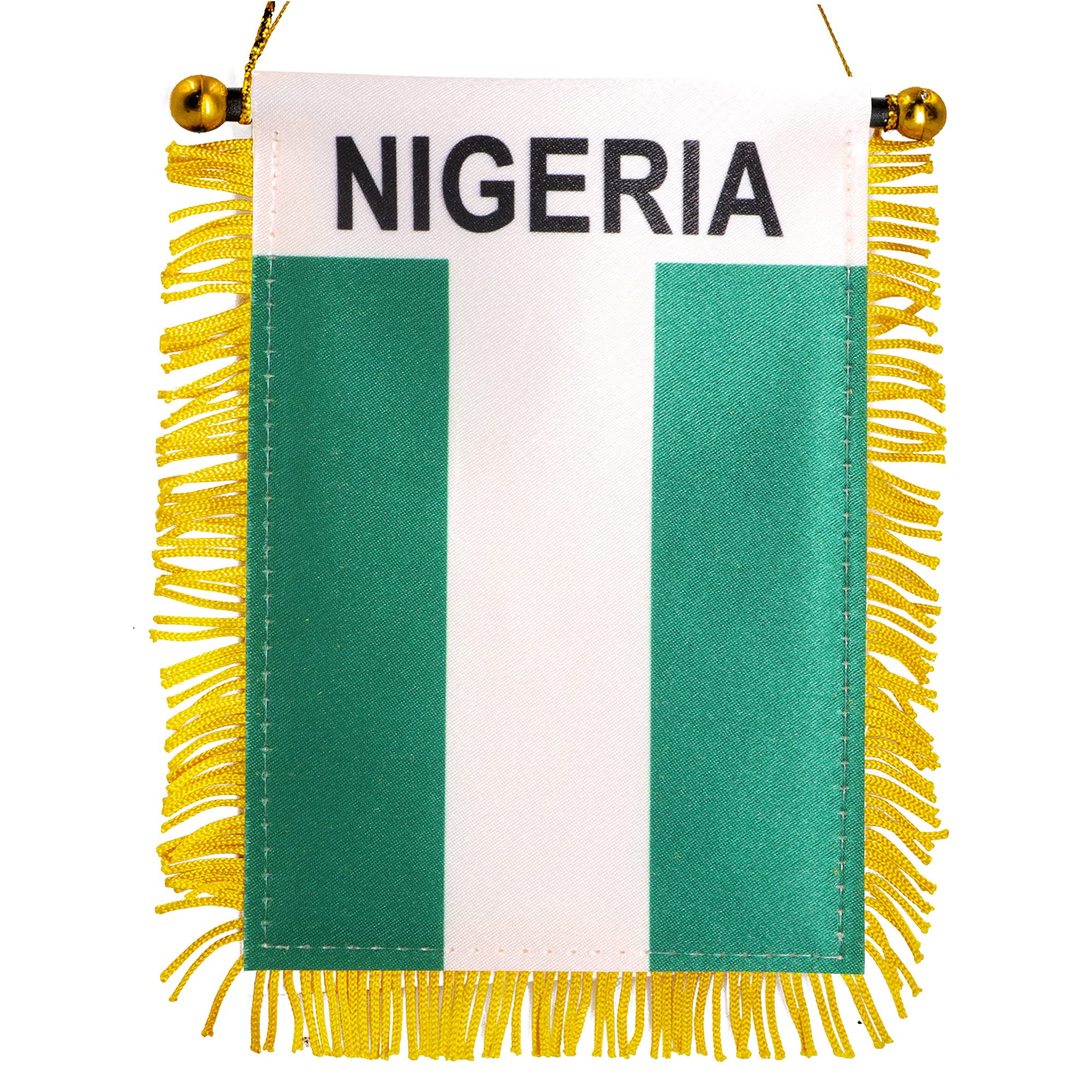 Anley 4 X 6 Inch Nigeria Fringy Flag with vibrant colours