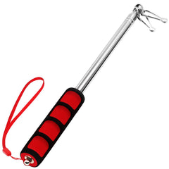 Anley 5 Feet Red Telescopic Handheld Flagpole front view