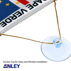 Anley Cape Verde flag hanging on a window
