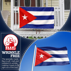 Anley Cuba Flag 3x5 Ft close-up of stitching details