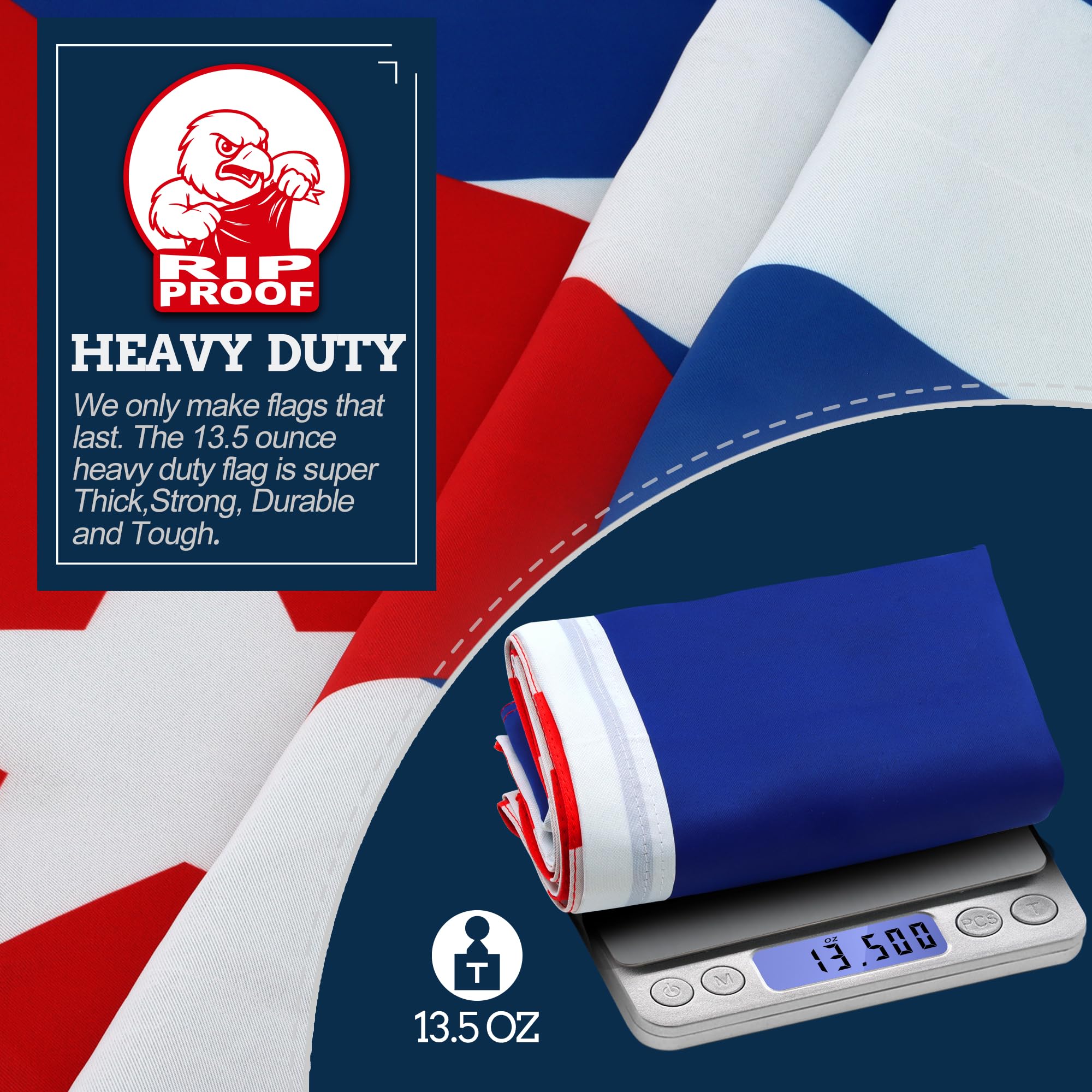 Anley Cuba Flag 3x5 Ft displaying stainless steel grommets
