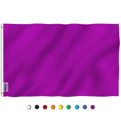 Anley Fly Breeze solid purple flag front view