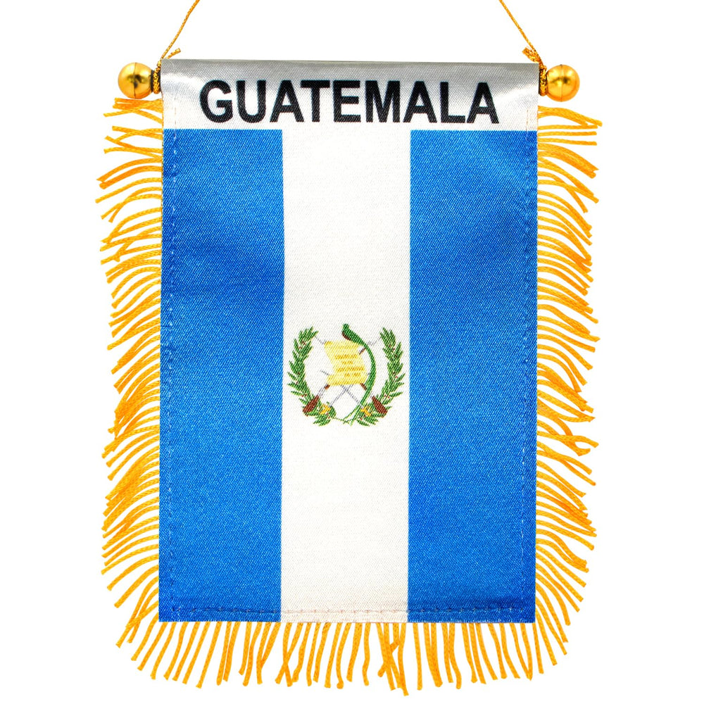 Anley Guatemala Fringy Window Hanging Flag front view