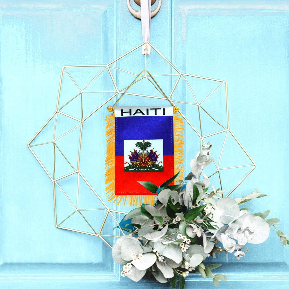 Anley Haiti Fringy Flag in sunlight highlighting sateen material