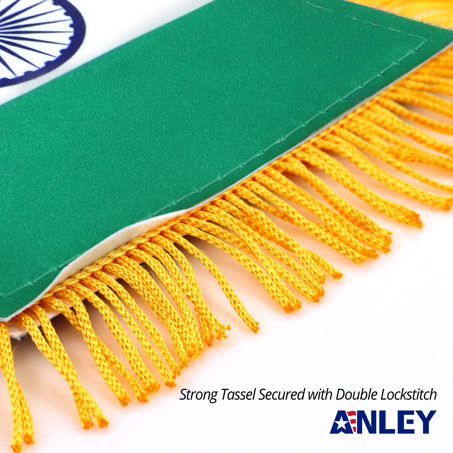 Anley India Fringy Hanging Flag 4 X 6 Inch side view
