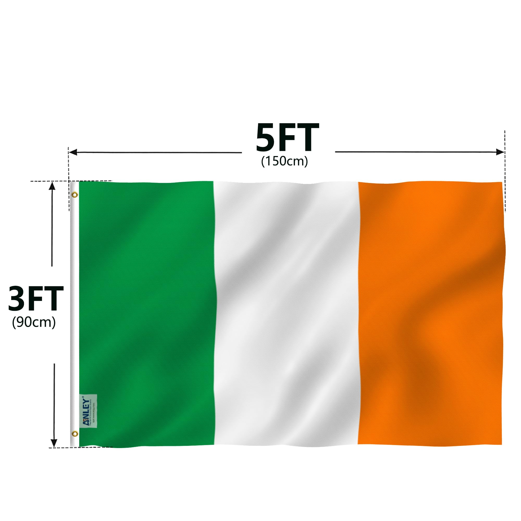 Anley Ireland flag in outdoor garden setting