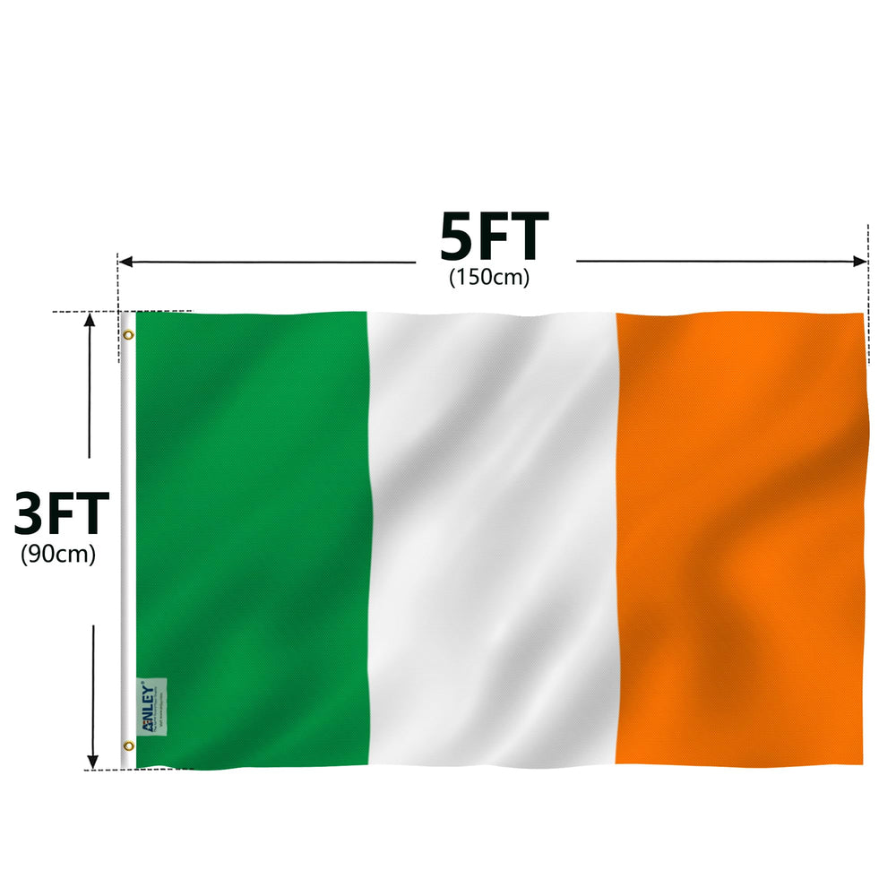 Anley Ireland flag in outdoor garden setting