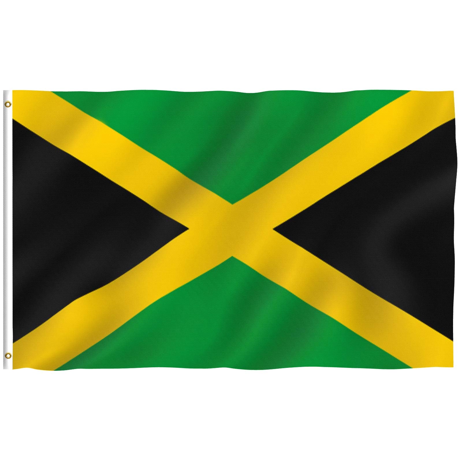 Anley Jamaica Flag 3x5 ft front view with vibrant colors