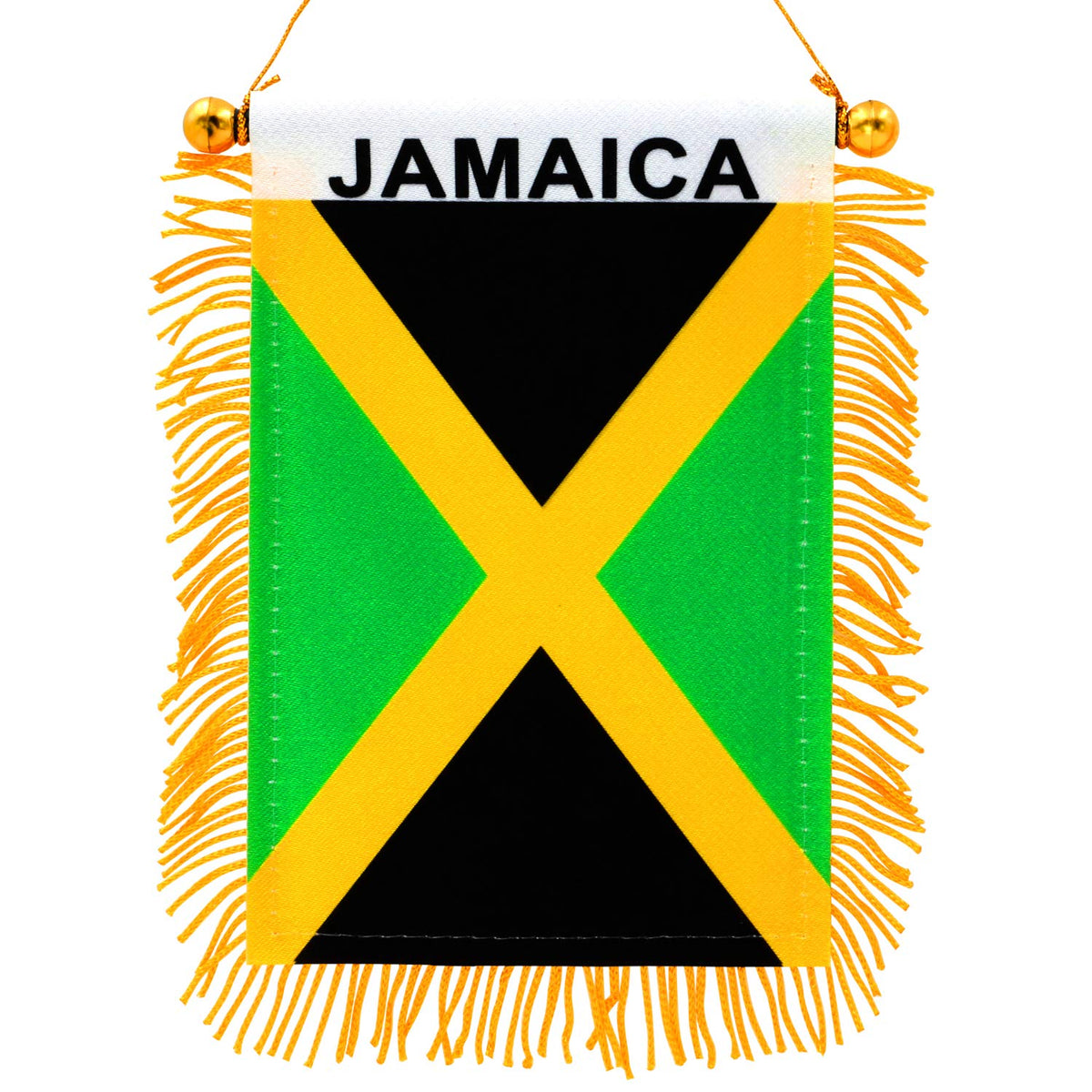 Anley Jamaica Fringy Window Hanging Flag front view