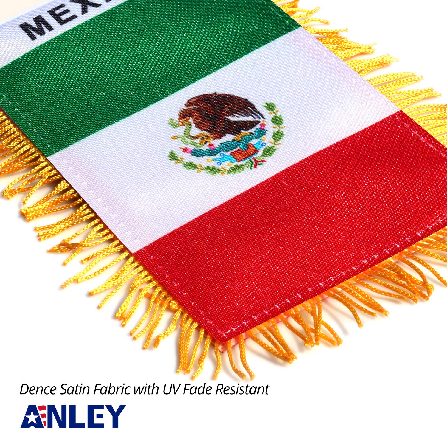 Anley Mini Mexico Flag showing double-sided print