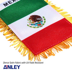 Anley Mini Mexico Flag showing double-sided print