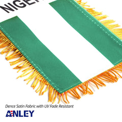 Anley Nigeria Fringy Flag hanging on a window