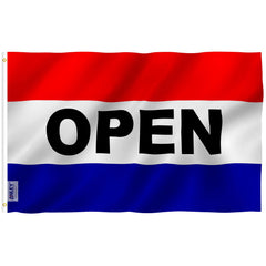 Anley Open Flag 3x5 ft front view with vivid colours