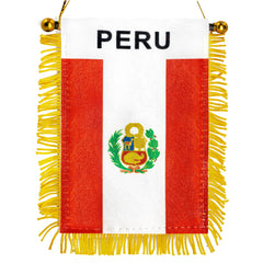 Anley Peru Fringy Flag 4 X 6 inch mini banner with vibrant colors
