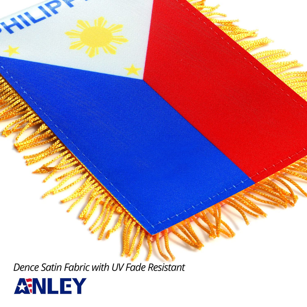Anley Philippines flag mounted in a car