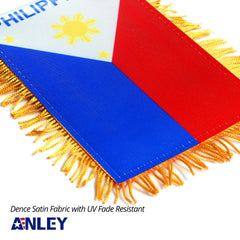 Anley Philippines flag mounted in a car