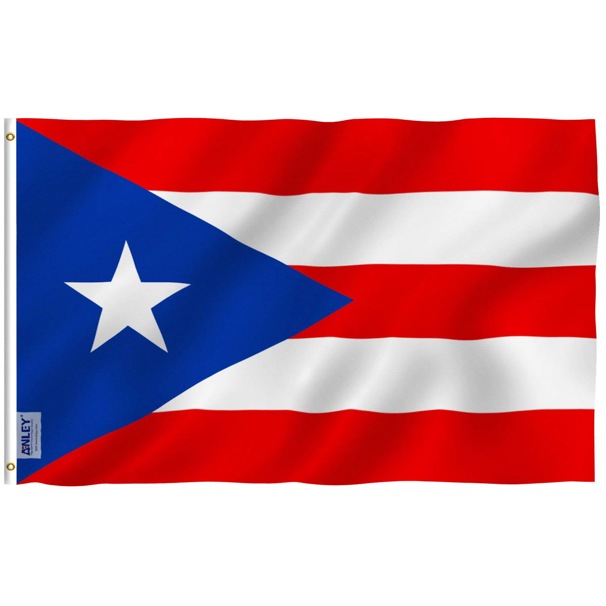 Anley Puerto Rico Flag 3x5 ft with brass grommets